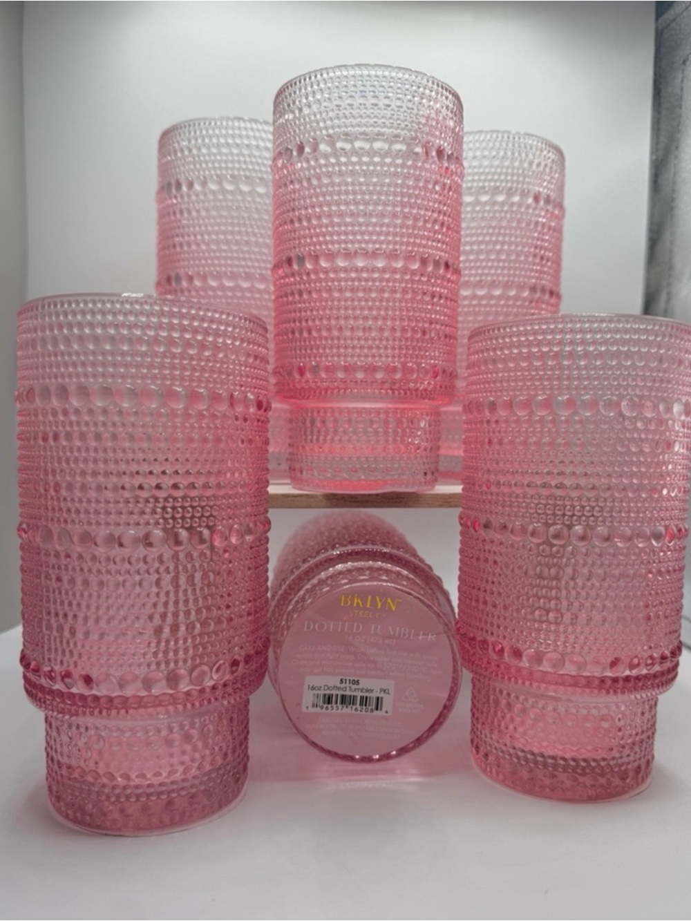 BKLYN STEELE CO. - Dotted Glass Tumbler
Set of 6